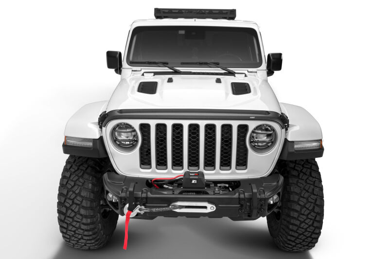 Jeep Wrangler Hood Deflector - Husky Liners - Aeroskin II Textured Black - Matte Black - `18-`25
